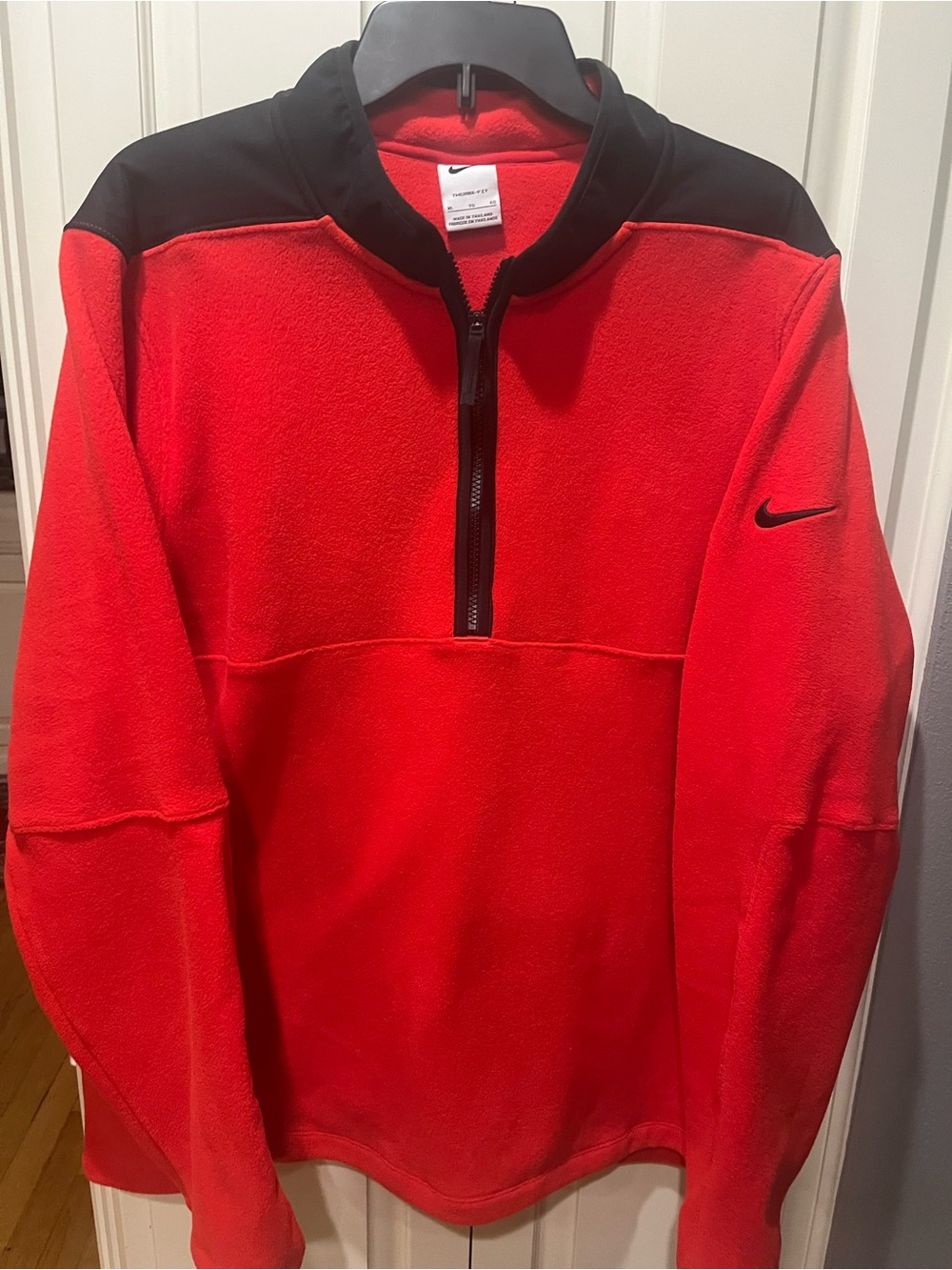 Nike Red and Black Therma-FIT Quarter Zip Pullover